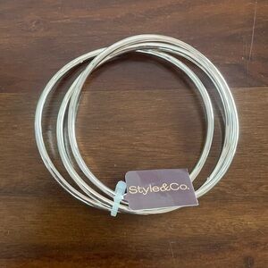 NEW Set of 3 Silver Bangles